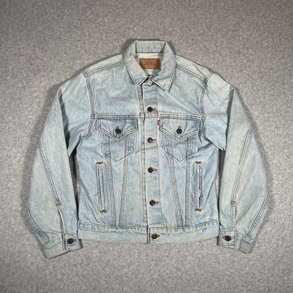 Vintage 80's Levi's Type 3 Trucker Jean Jacket Women's Small USA Blue READ